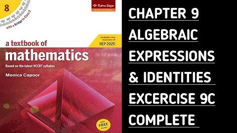 Class 8 Maths Ratna Sagar || Ex-9C COMPLETE || Ch-9 ALGEBRAIC EXPRESSION & IDENTITIES  ||