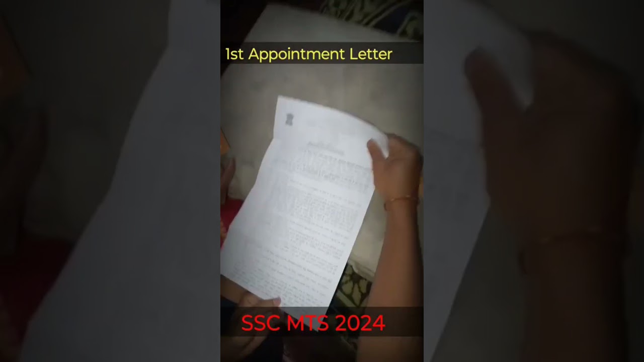 My First Appointment letter 