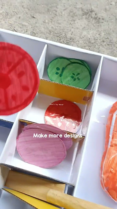 Making Sandwich stand! 🥪 Part 2: Toppings 🍅🥓🥒 #shorts #diy #cardboardcraft #trending #reels #crafts