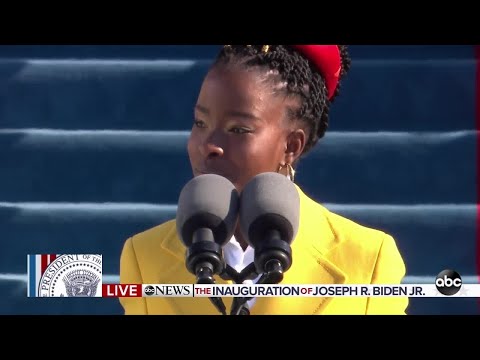 Amanda Gorman reads a poem at inauguration