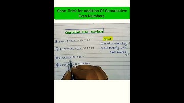 Short Trick | For  Addition Of Consecutive  Even Numbers  🔥🔥| Math Trick |# shorts