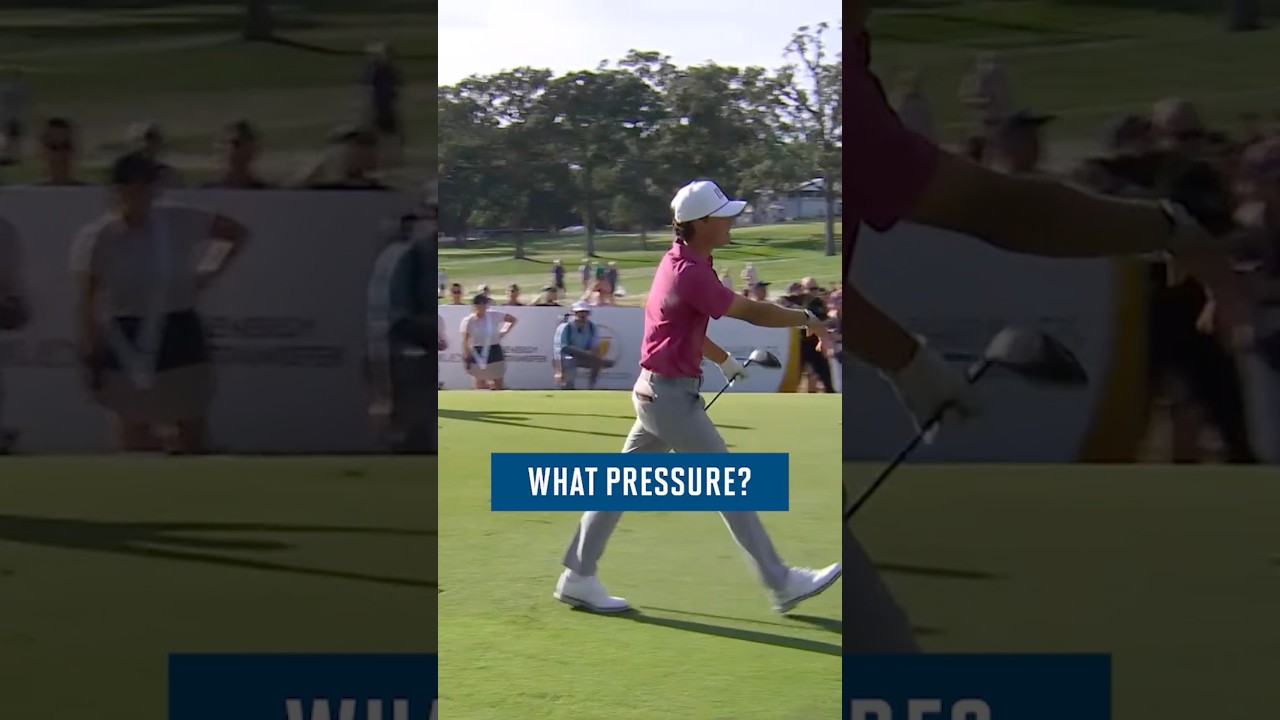 Some swagger from 21-year-old Jackson Koivun on 18 tee 😮‍💨