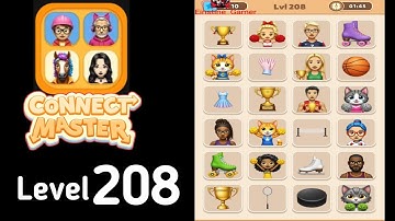 Connect Master Match Puzzle level 208 Guide Walkthrough Solution