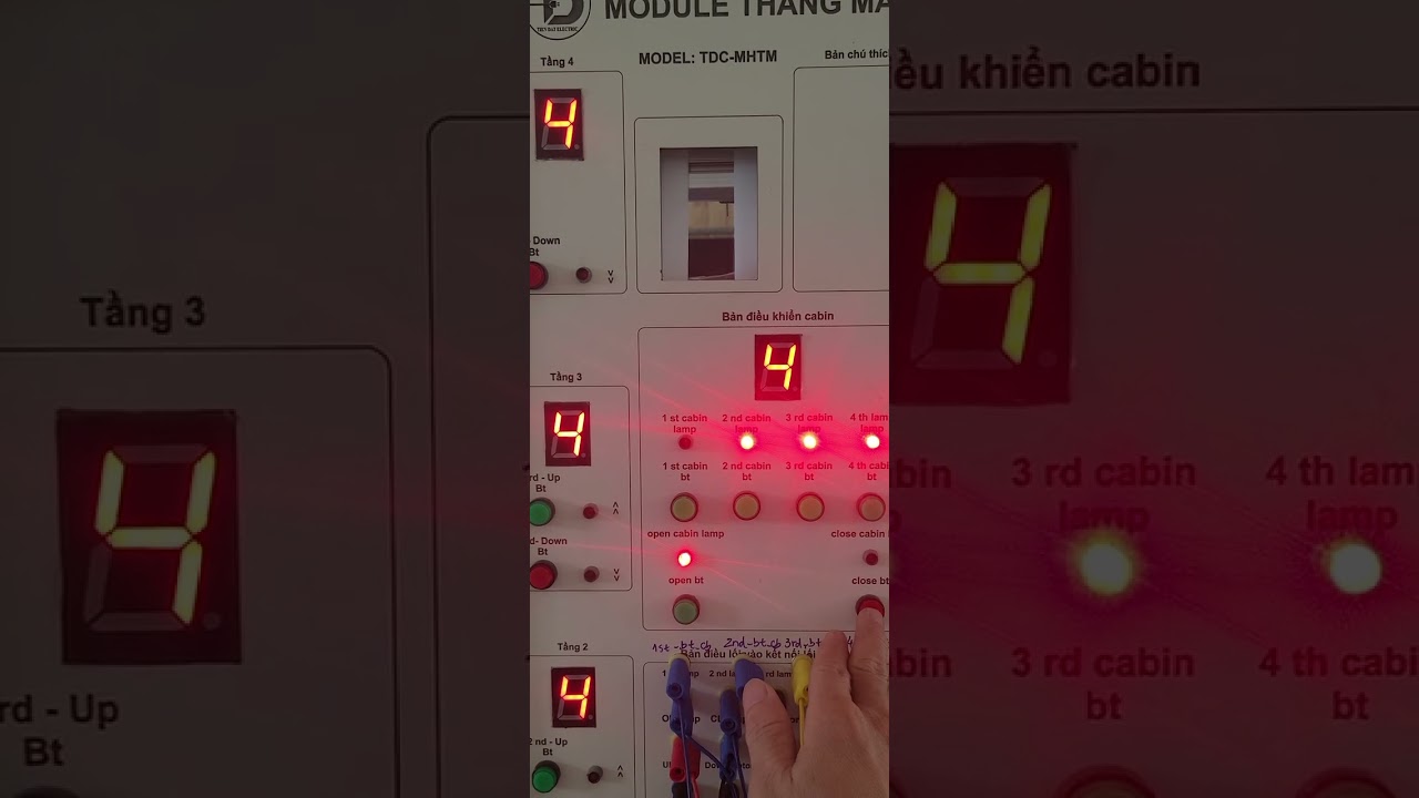 FX2N điều khiển thang máy 4 tầng có nhớ