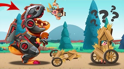 Dino Bash 2 Travel Thur Time - T-REX MAX LEVEL DINOSAUR GAMEPLAY