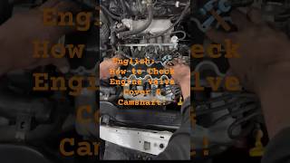 🛠️ How to Check Engine Valve Cover &amp; Camshaft! #shorts