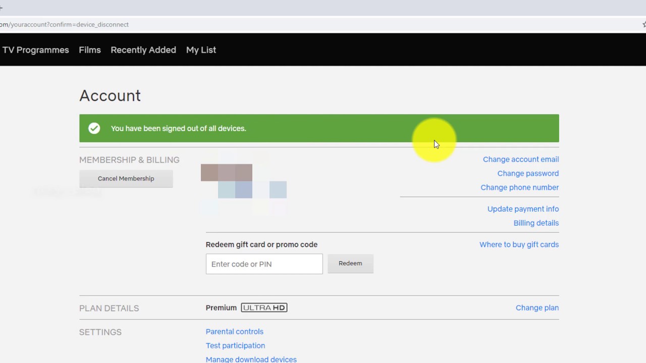 How to Sign Out the NETFLIX from all devices at one shot? - YouTube