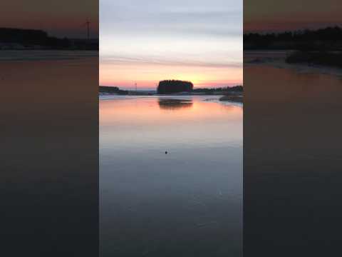 Walking on frozen lake..