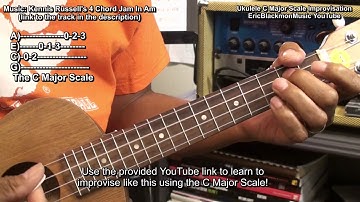 How To Improvise On UKULELE C Major Scale Solo And Lesson Link @EricBlackmonGuitar