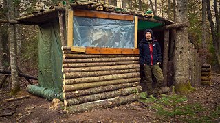 ENCLOSING THE FORT IN THE WOODS, WATERPROOF ROOF Fireplace Issues! Building a Window TRIPPER UPDATE