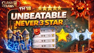 99% 1 STAR  Can't Beat This Base | Highly tested Th18 Legend Base | LEGEND+WAR BASE |Anti 3 star