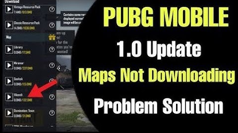 How to fix Map not Downloading in Pubg mobile New update 1.0.0 | Pubg New update map download solve
