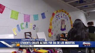 Students at Adams High School create ofrendas to honor historical figures on Día de los Muertos
