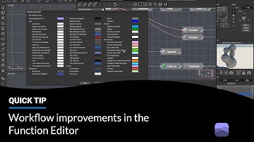 Workflow improvements in the VUE Function Editor