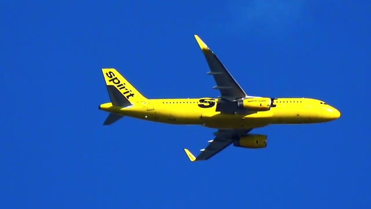 (4K) SPIRIT AIRLINES A321 ON FINAL FOR MCO 