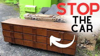 Dumpster Dresser AMAZING RESTORATION of a trashed mid century dresser