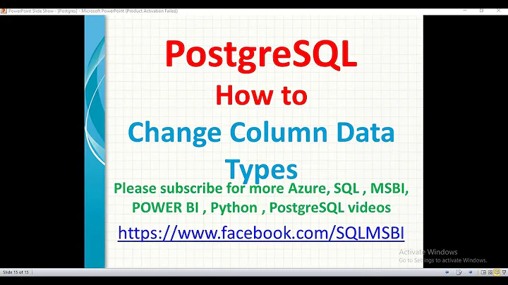 PostgreSQL Tutorials | how to Change data types in Postgresql | postgresql alter data types ,lengths