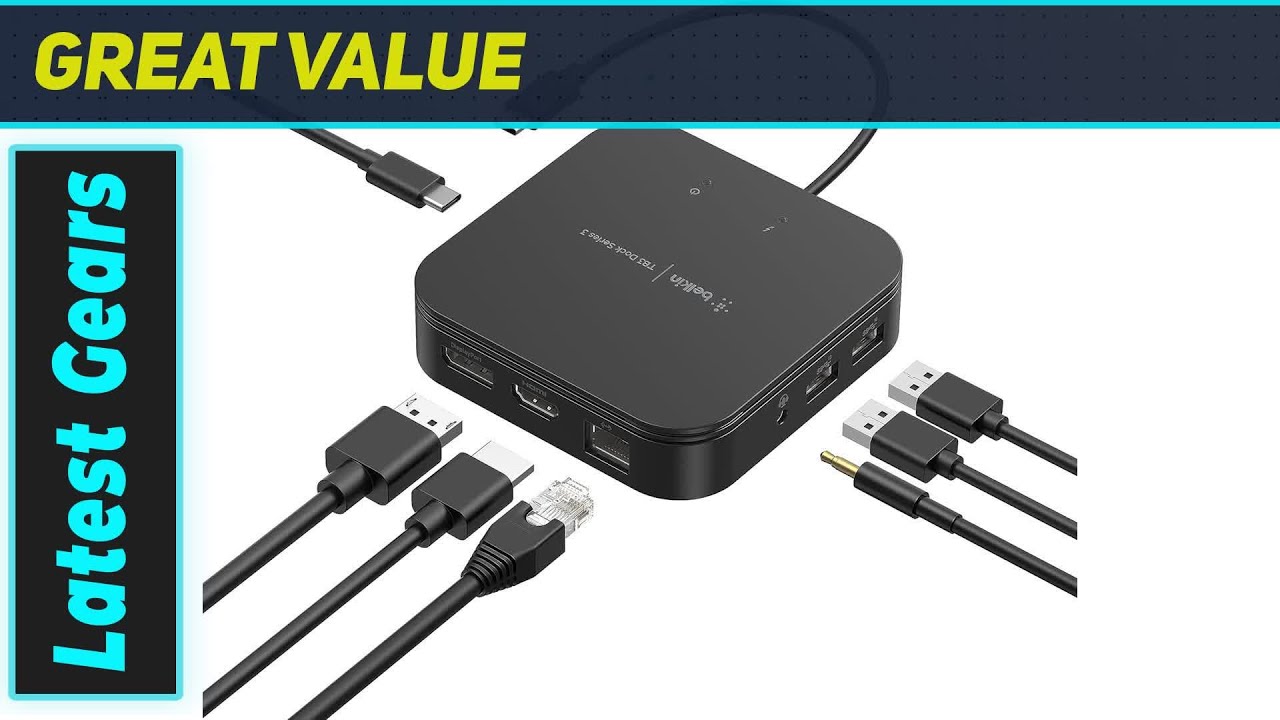 Best Thunderbolt Dock? Belkin Thunderbolt 3 Dock Core - YouTube