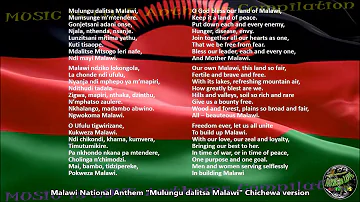 Malawi National Anthem with music, vocal and lyrics Chichewa w/English Translation