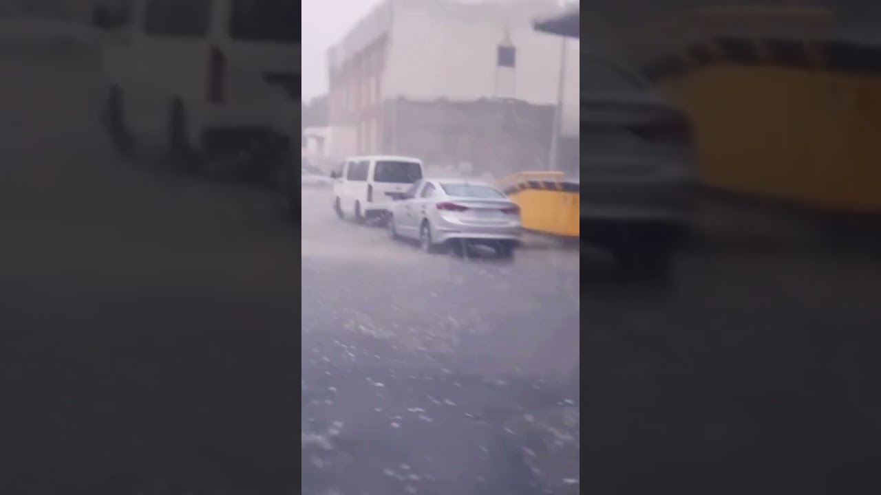 Hailstorm at Yanbu