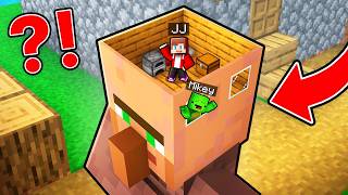 How Did JJ and Mikey Build a SECRET BASE Inside VILLAGER ? Minecraft - Maizen