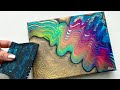 3D Wiggle wave fluidart step by step acrylic pour painting tutorial