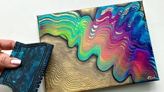 3D Wiggle wave fluidart step by step acrylic pour painting tutorial