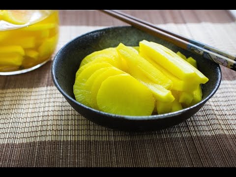 Video Cách Làm Củ Cải Muối Vàng Kiểu Hàn - youtube