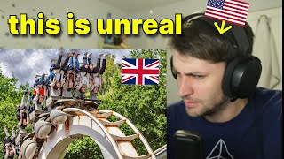 American reacts to Alton Towers (AMAZING UK amusement park)