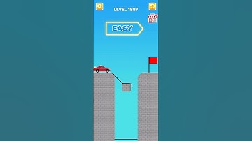 Draw bridge puzzle game level 1887 #gaming #drawing #Shorts