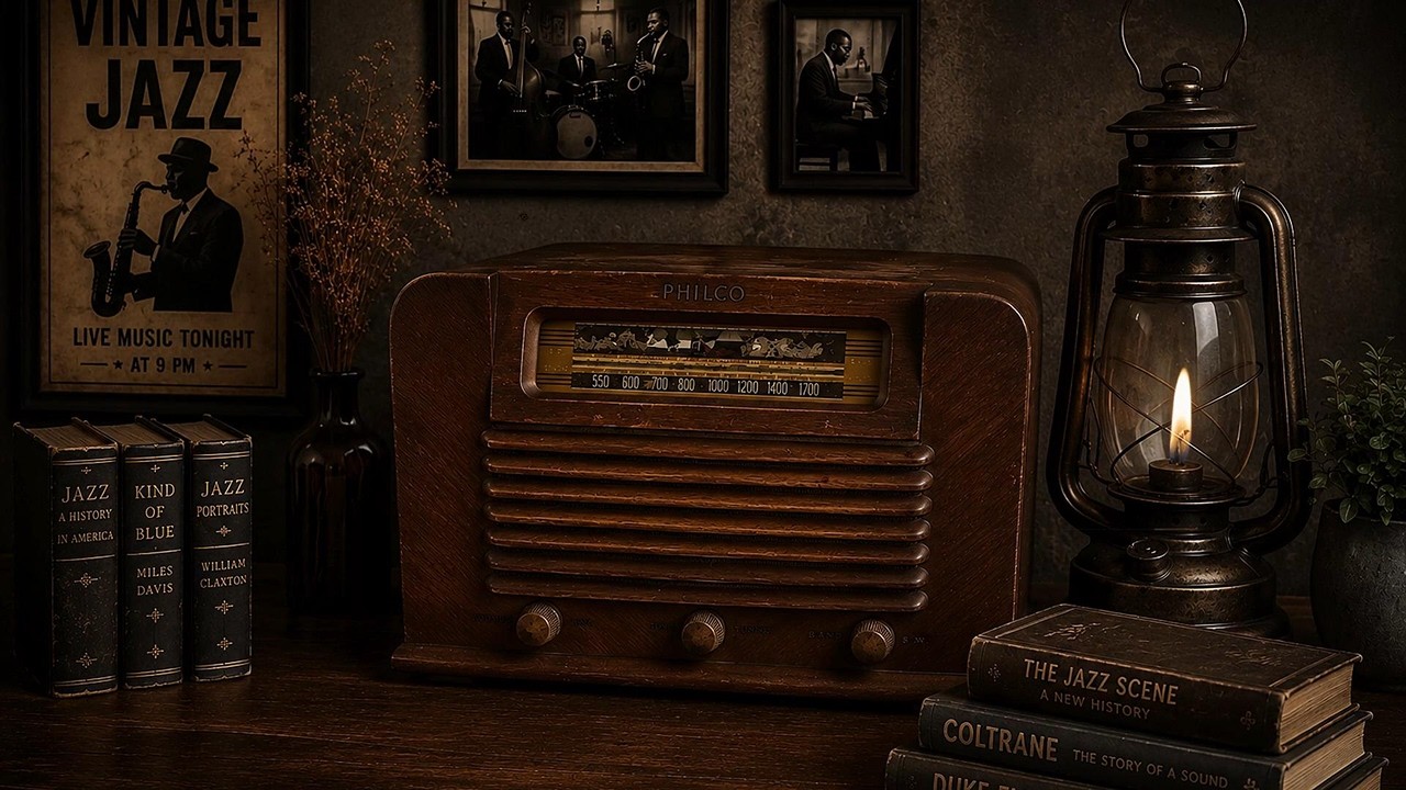 Vintage Evening Radio Jazz – 1930s 1940s Smooth Swing & Classic Jazz Ambience ⭐⭐⭐⭐⭐