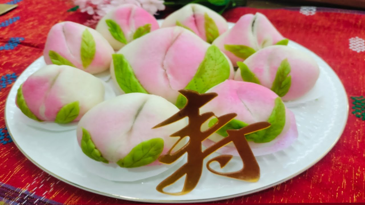 🍑 Longevity Peach Bao | Bakpao Peach Ulang Tahun – Fecaris Kitchen