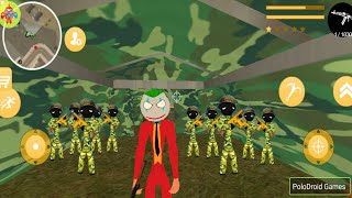 Amazing Jocker Stickman Rope Hero Gangster Crime #1 - The Army Base Attack - Android Gameplay screenshot 5