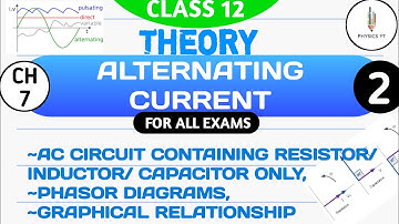 CH-7|AC CIRCUIT CONTAINING RESISTOR,INDUCTOR,CAPACITOR ONLY,PHASOR DIAGRAMS,GRAPHICAL RELATIONSHIP