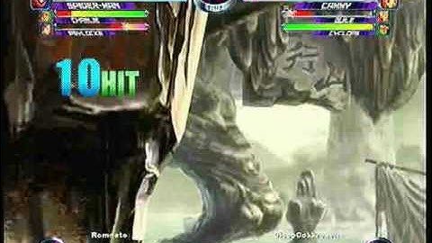 MvC2 Online (360): Brett (Psy/Spid/Cha) vs DiscoCokkroach (Guile/Cammy/Cyke) 21 .:5.4.10:.