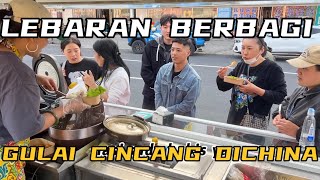 BERBAGI DAN PROMO DIHARI RAYA IDUL FITRI DENGAN GULAI CINCANG MASAKAN PADANG,MEREKA SAMPE  KETAGIHAN