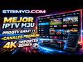 Mejor IPTV M3U para ProgTV Smart TV 2026 Canales Premium, Deportes y Series con STRIMYO COM