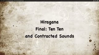How To Read And Write Japanese Hiragana - Ten Ten And Contracted Sounds