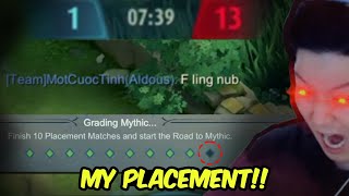 The heaviest Mythic Placement Game | Mobile Legends