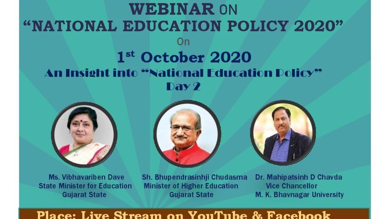 WEBINAR ON “NATIONAL EDUCATION POLICY 2020”: Day 2 - YouTube