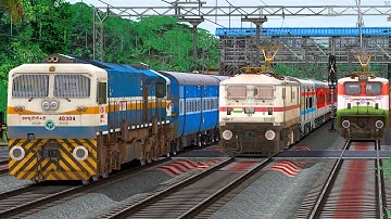 TRAIN CROSSING OVERTAKE IN RAILWAY STATION | BUMPY RAILROAD | RAILWORKS SIMULATOR | NTG GAMING
