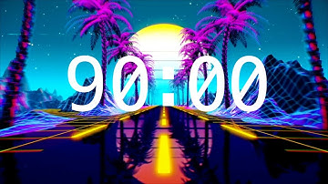90 Minute Countdown Timer with Alarm | Relaxing Music | Retro Video Game Timer