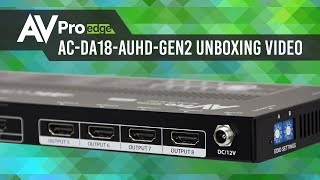 HDMI 1x8 18 GBPS Splitter con HDR & EDID Management, Audio De-embedding (Full HDR, 4K60 4:4:4) Video