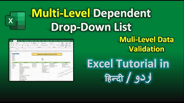 Multi-Level Data Validation in Excel | Multi-Level Dependent Drop Down List (Hindi / Urdu)