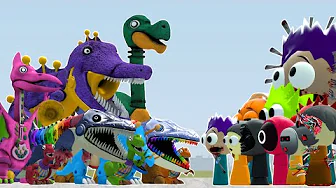 All New Dino Toys Pianosaurus Poppy Playtime 4 Vs All Sprunki Squid Game in Garry's Mod