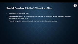 Facilities Committee: May 7, 2026