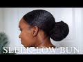 How To Easily Achieve A Sleek Low Bun On THICK Natural Hair!
