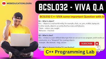 BCSL032 VIVA IMPORTANT QUESTION WITH ANSWER |100% FREE PDF IN DESCRIPTION | WEBEDUCATIONLEARN | 2023