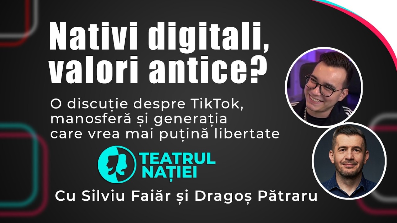 Workshop cu Silviu Faiăr și Dragoș Pătraru: Nativi digitali, valori antice? | Teatrul Nației