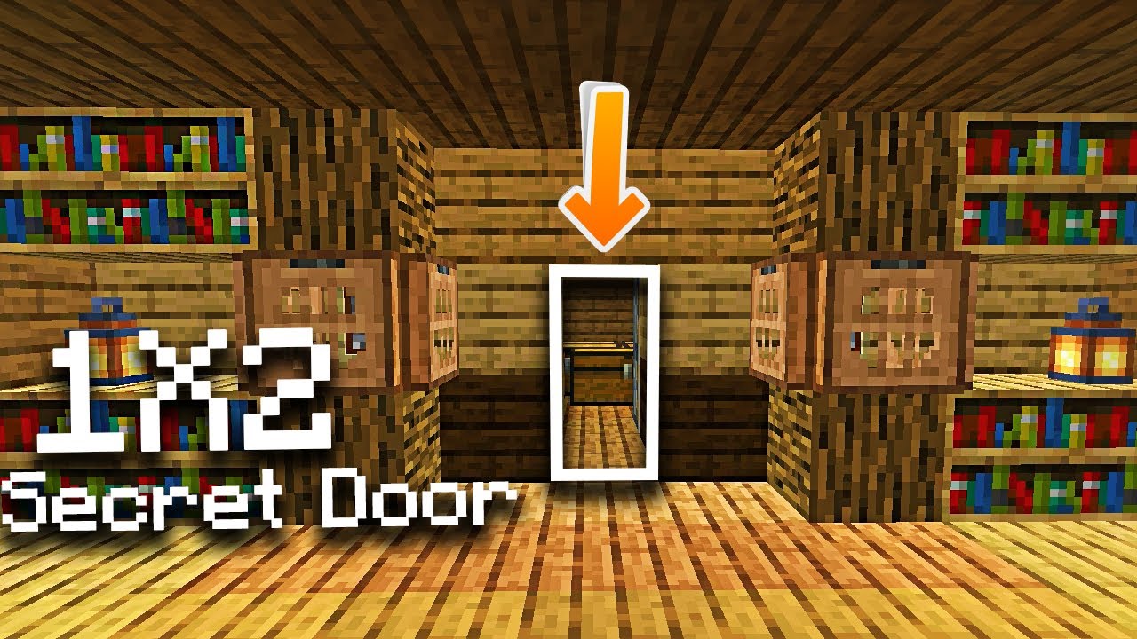 How to make a 1x2 Secret Door in Minecraft! Easy! - YouTube